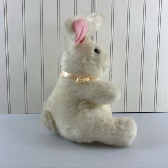 Vintage 1983 Dakine White and Pink Plush Bunny Easter Bunny Toy Stuffed Animal - Picture 4 of 14